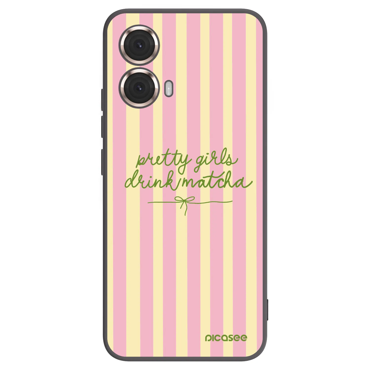 Picasee Motorola Moto G85 Hülle - Schwarzes Silikon - Pretty matcha