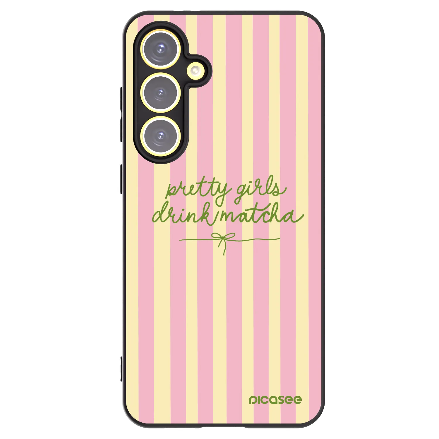 Picasee Samsung Galaxy S24 FE S721B Hülle - Schwarzes Silikon - Pretty matcha