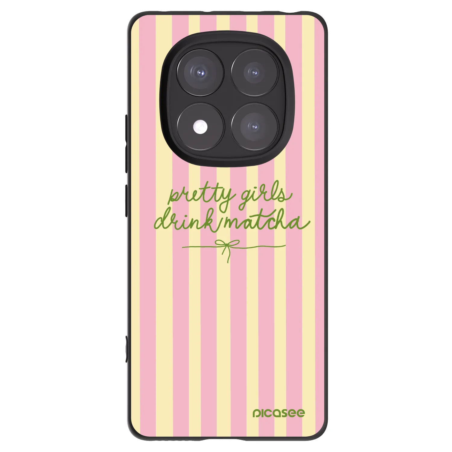 Picasee Xiaomi Redmi Note 14 Pro 5G Hülle - Schwarzes Silikon - Pretty matcha