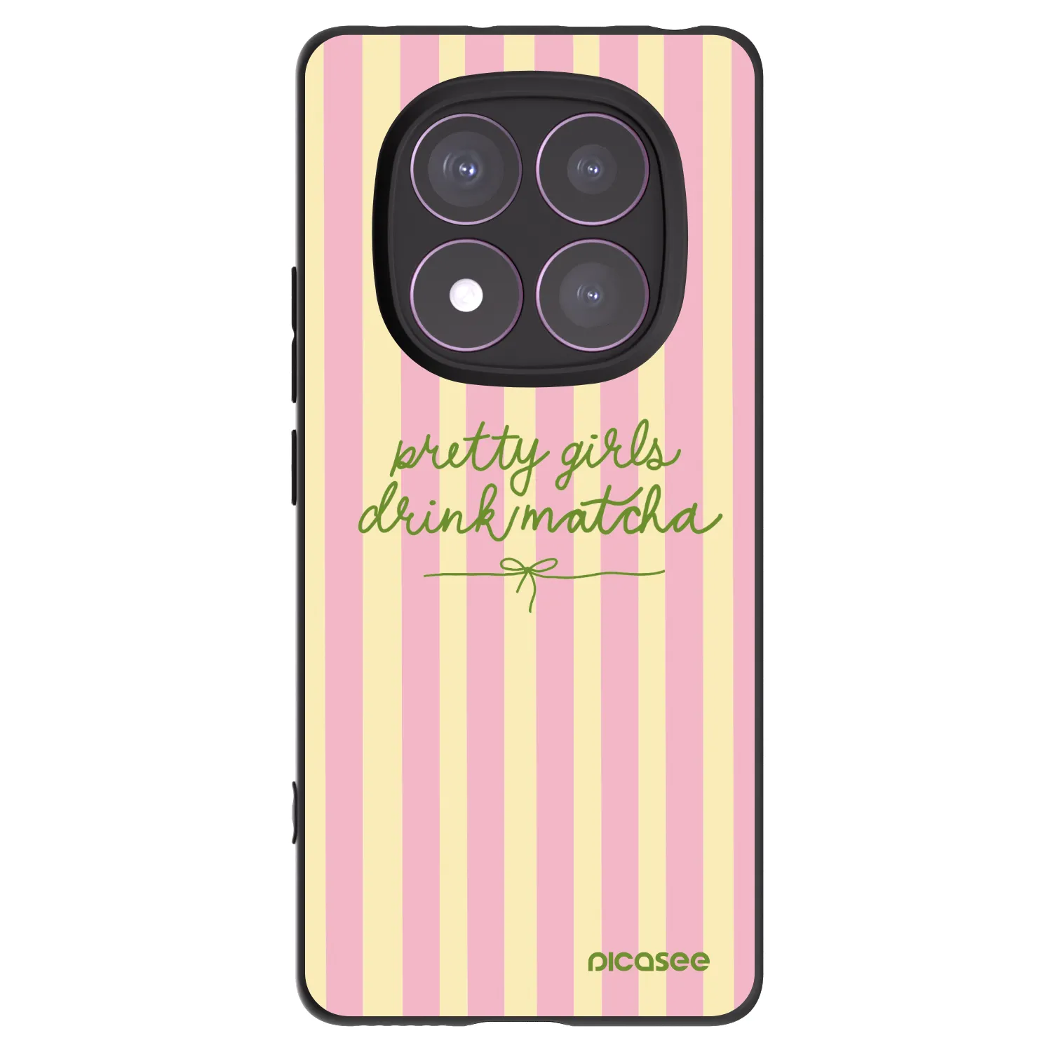 Picasee Xiaomi Redmi Note 14 Pro 4G Hülle - Schwarzes Silikon - Pretty matcha