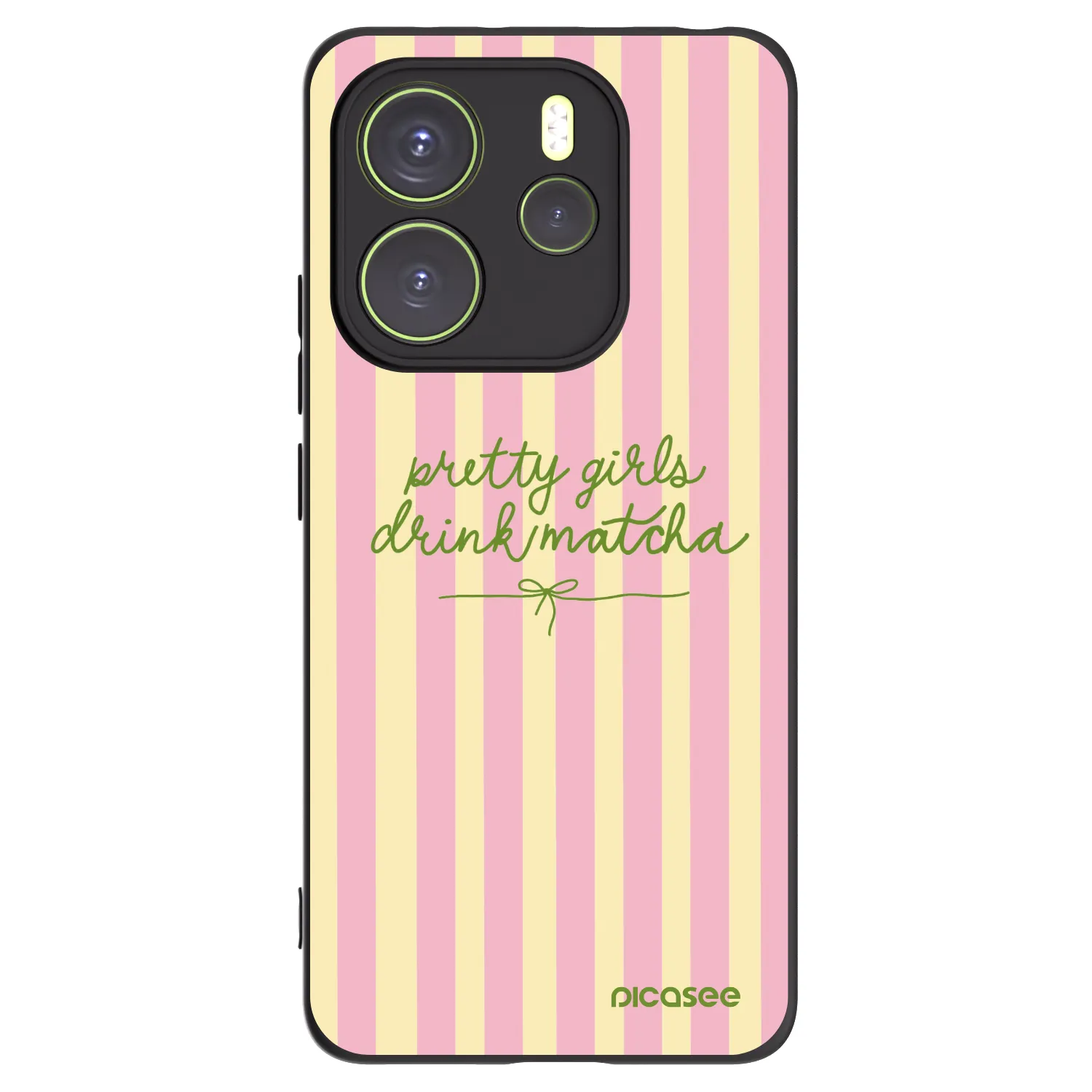 Picasee Xiaomi Redmi Note 14 4G Hülle - Schwarzes Silikon - Pretty matcha