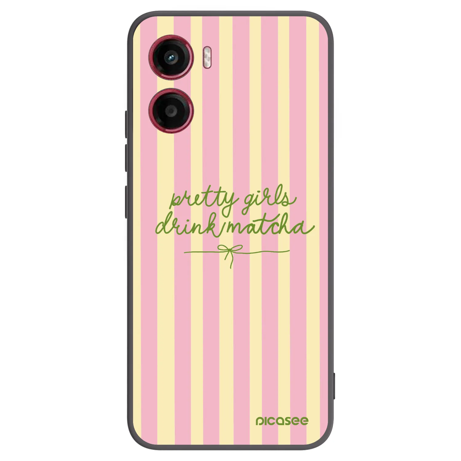 Picasee Motorola Moto G05 Hülle - Schwarzes Silikon - Pretty matcha