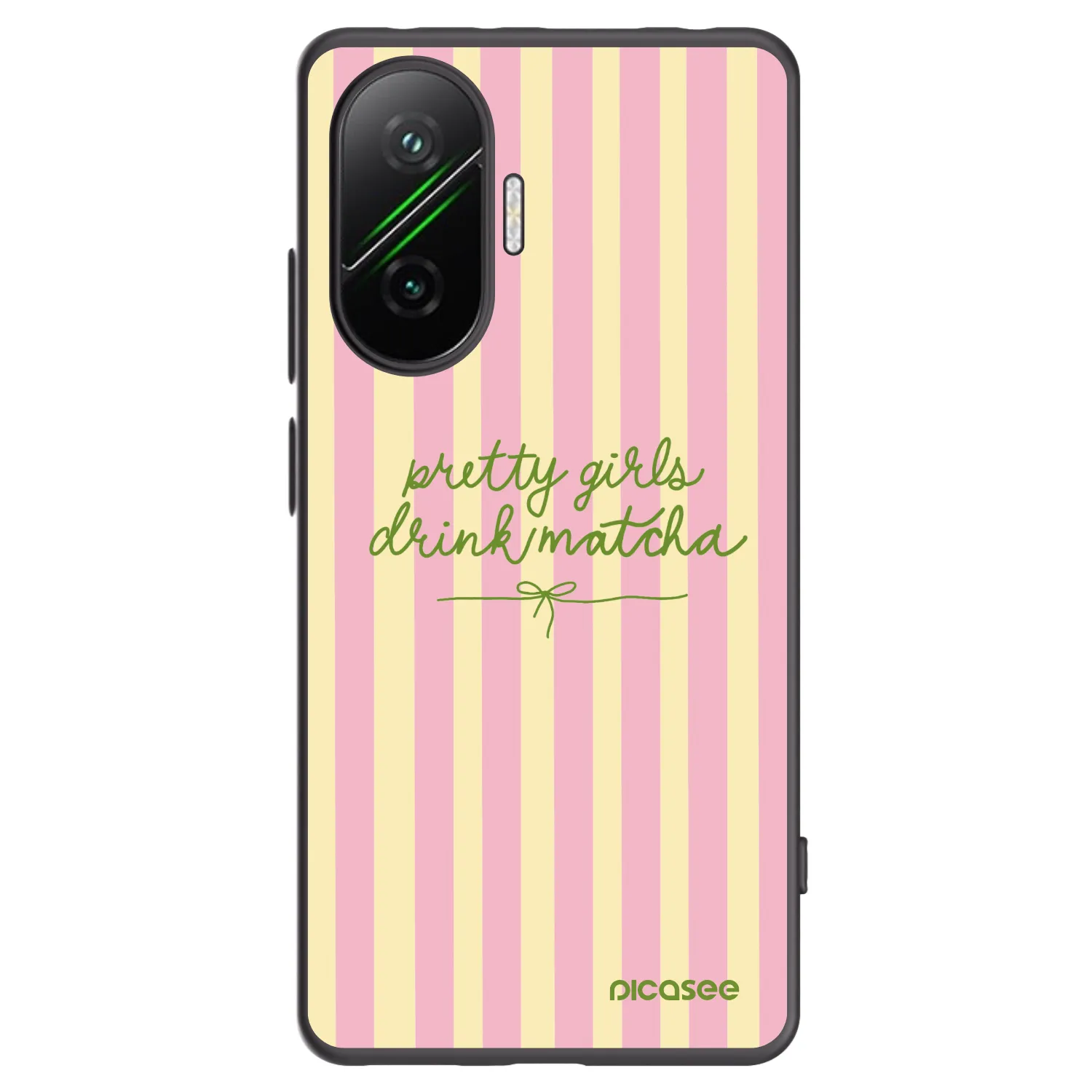 Picasee Xiaomi Poco F7 5G Hülle - Schwarzes Silikon - Pretty matcha