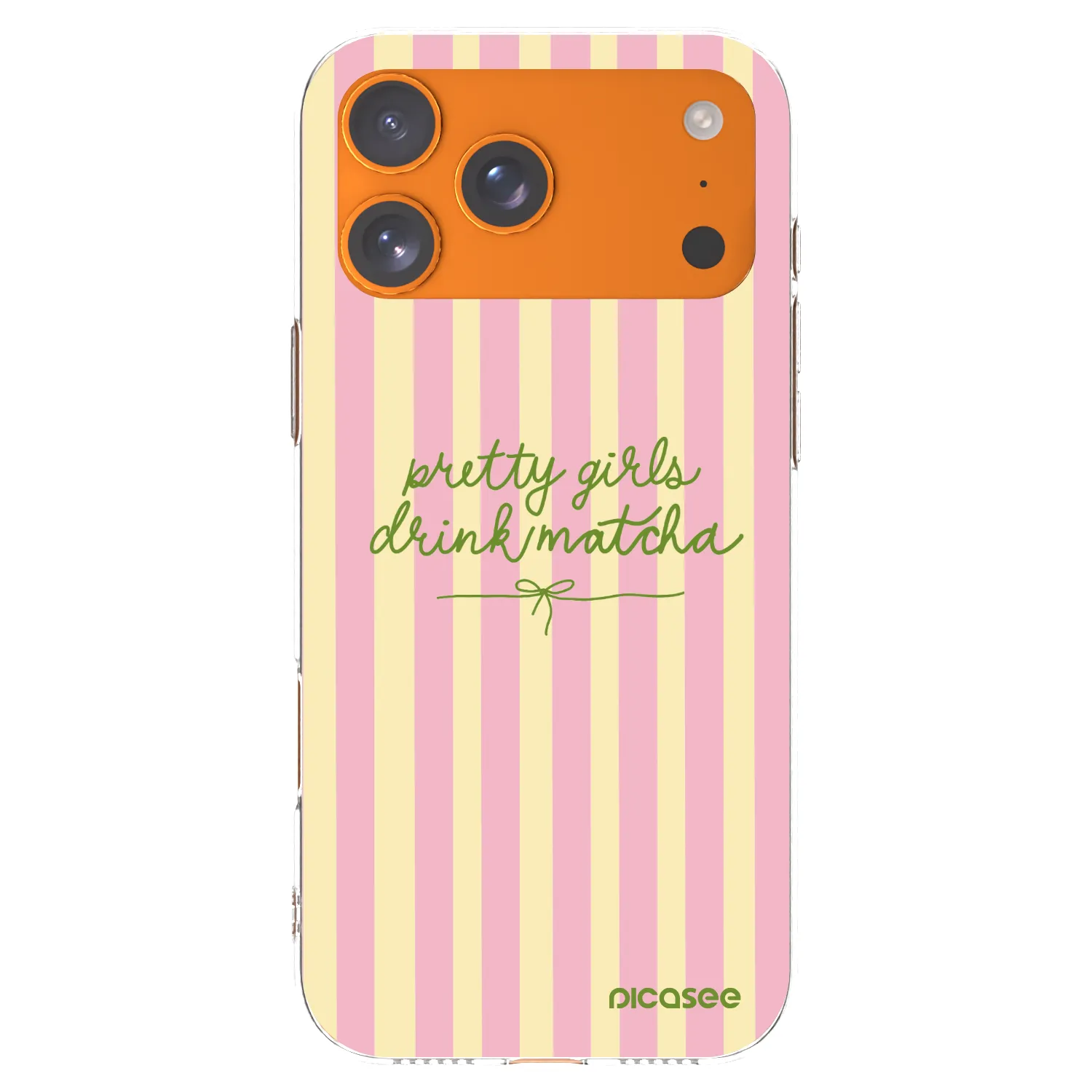 Picasee Apple iPhone 17 Pro Max Hülle - Transparentes Silikon - Pretty matcha
