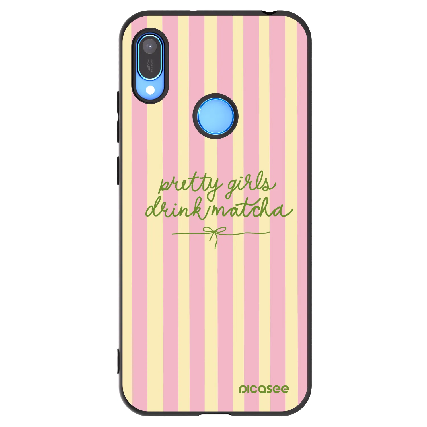 Picasee Huawei Y6 2019 Hülle - Schwarzes Silikon - Pretty matcha