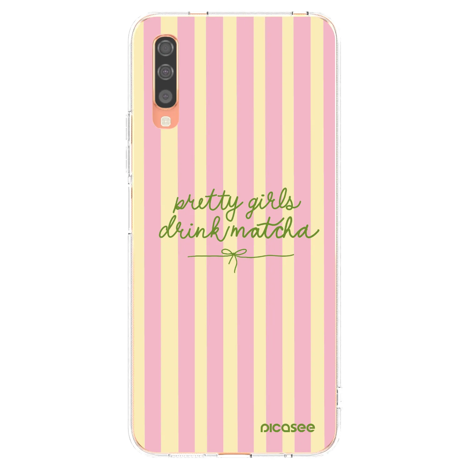 Picasee Samsung Galaxy A70 A705F Hülle - Transparentes Silikon - Pretty matcha