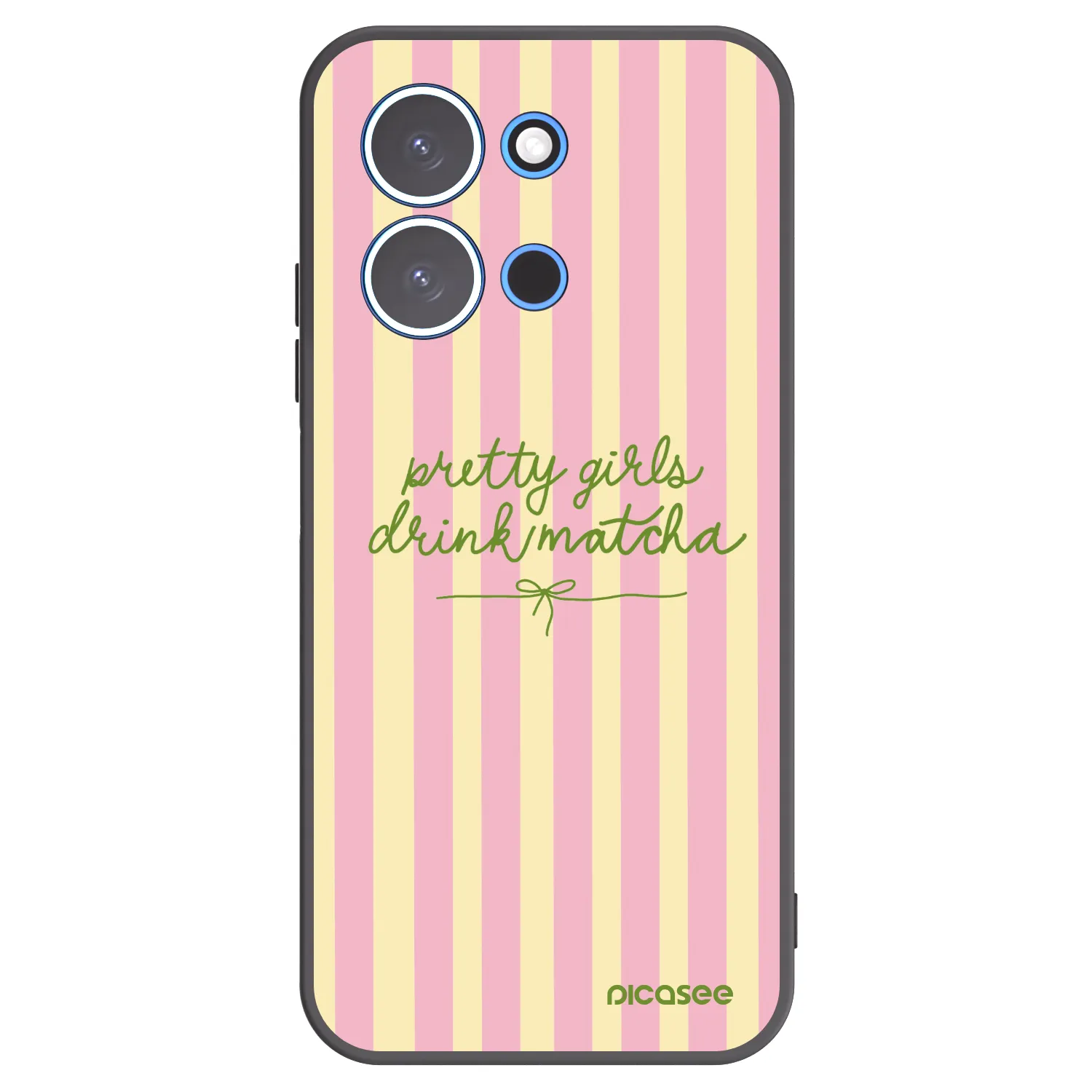 Picasee Xiaomi Redmi 15C 4G Hülle - Schwarzes Silikon - Pretty matcha