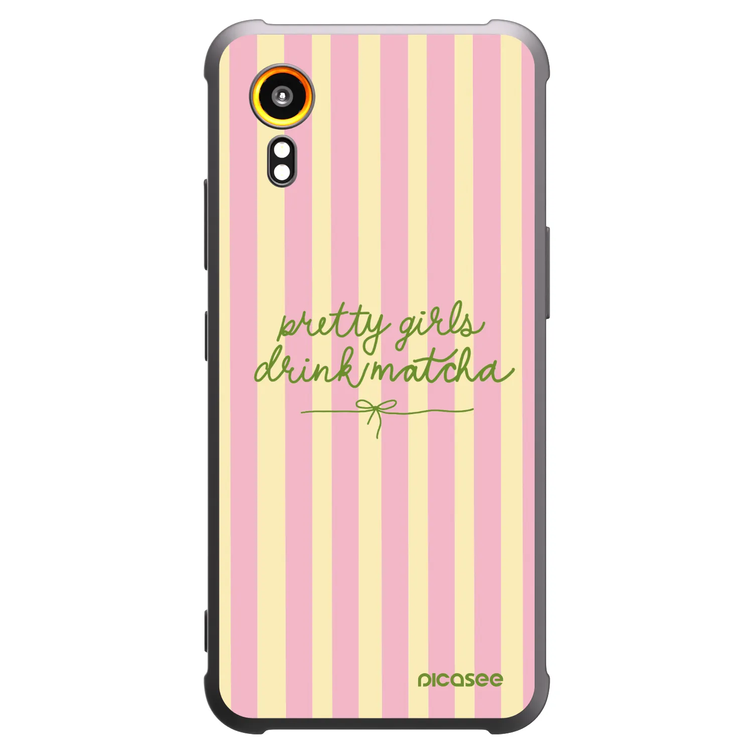 Picasee Samsung Galaxy Xcover 7 Hülle - Schwarzes Silikon - Pretty matcha