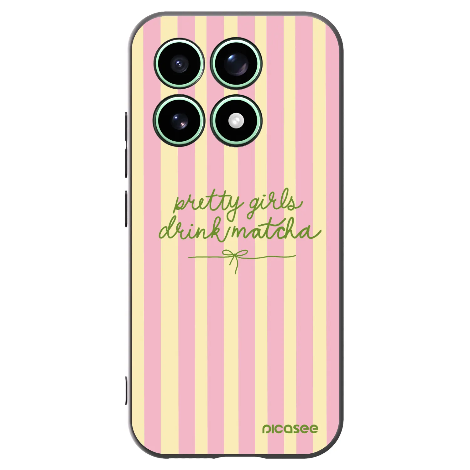 Picasee Xiaomi 17 Hülle - Schwarzes Silikon - Pretty matcha