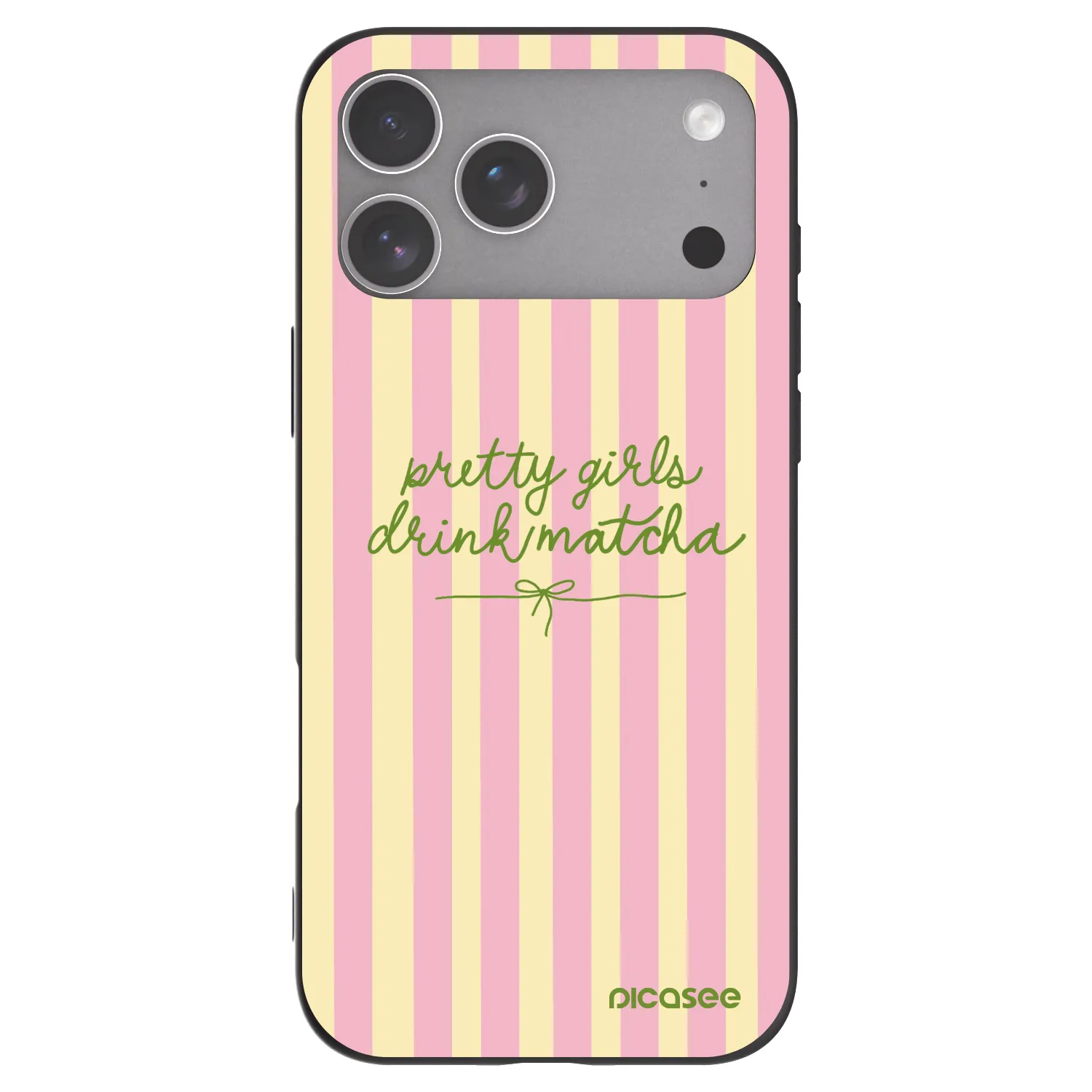 Picasee Apple iPhone 18 Pro Max Hülle - Schwarzes Silikon - Pretty matcha