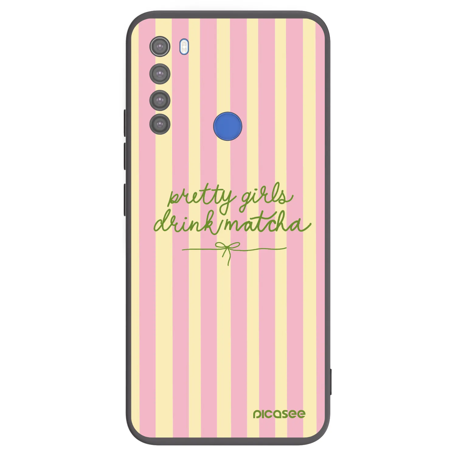 Picasee Xiaomi Redmi Note 8T Hülle - Schwarzes Silikon - Pretty matcha