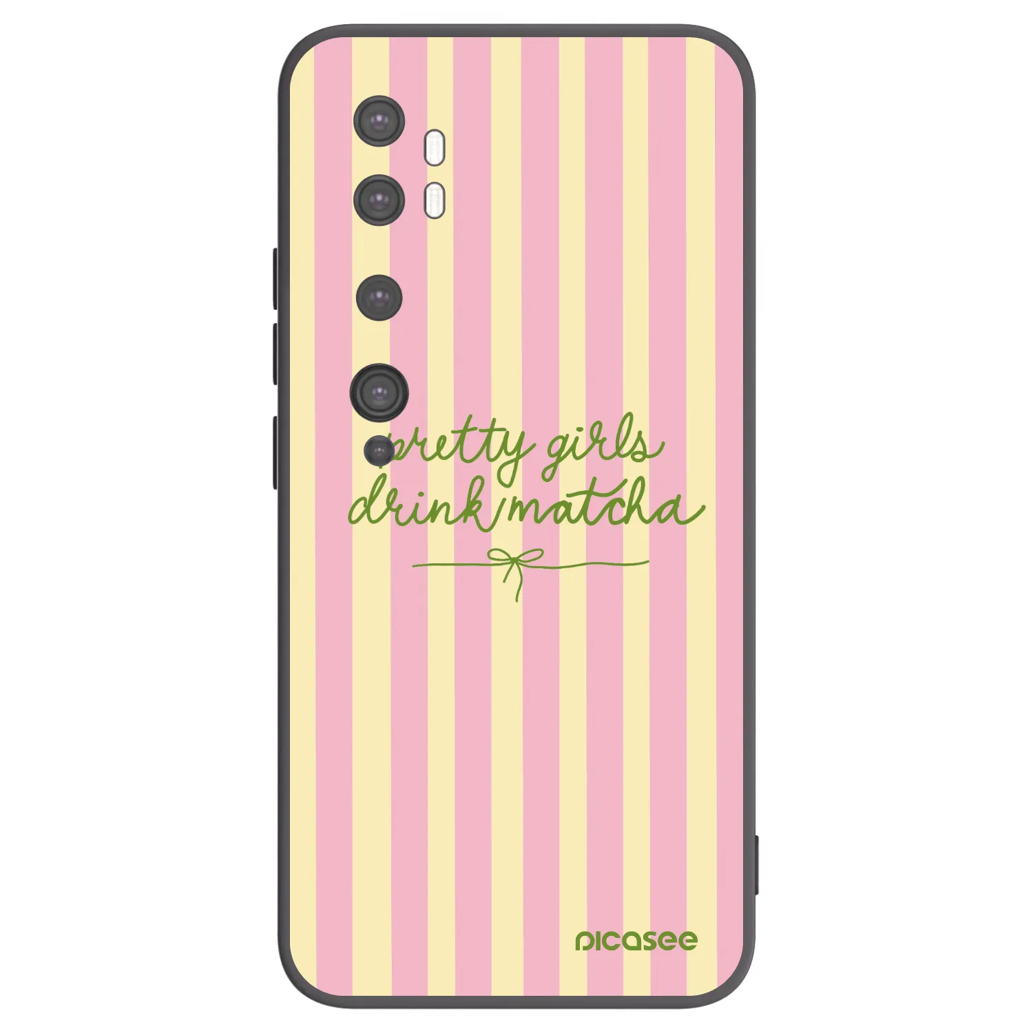 Picasee Xiaomi Mi Note 10 (Pro) Hülle - Schwarzes Silikon - Pretty matcha