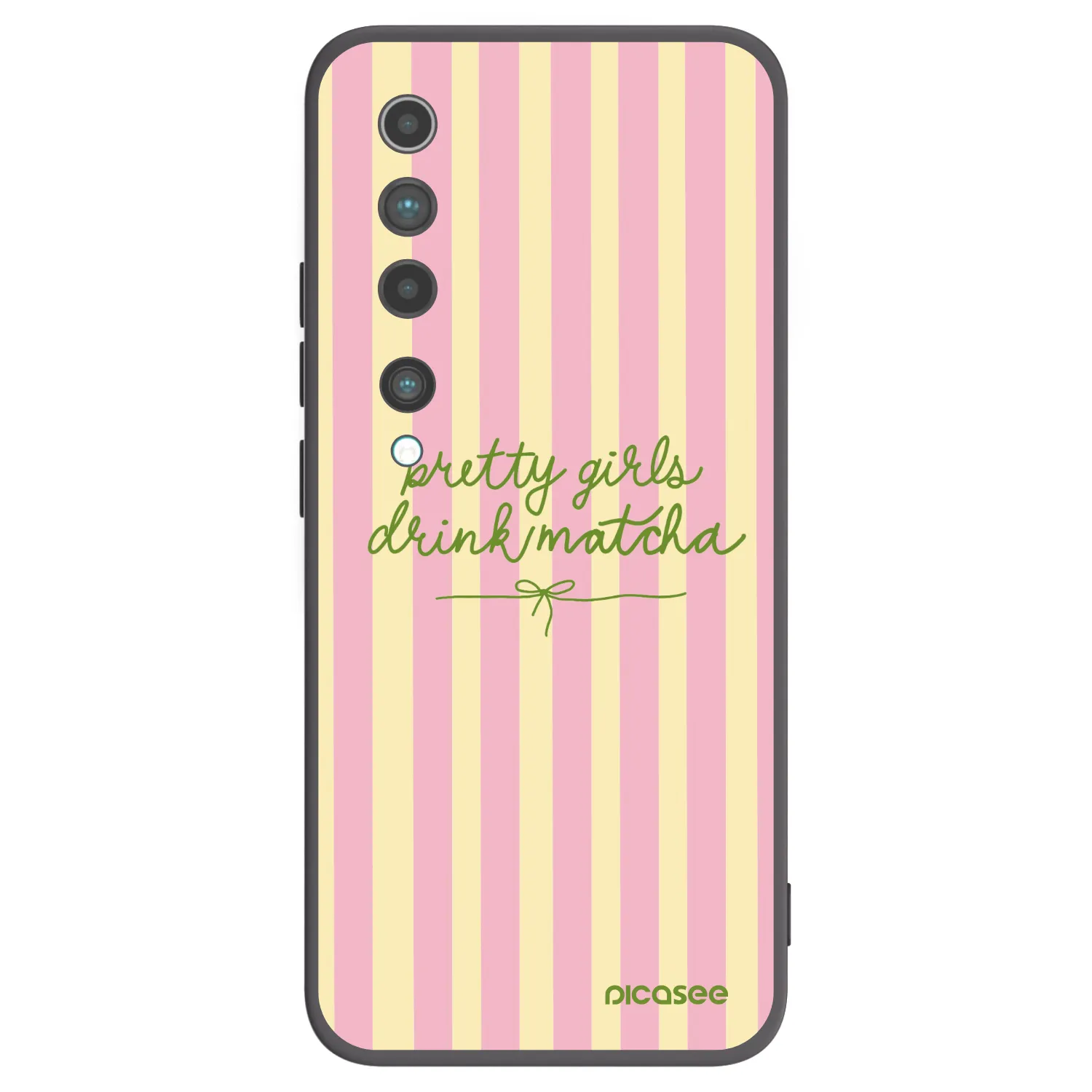 Picasee Xiaomi Mi 10 Hülle - Schwarzes Silikon - Pretty matcha