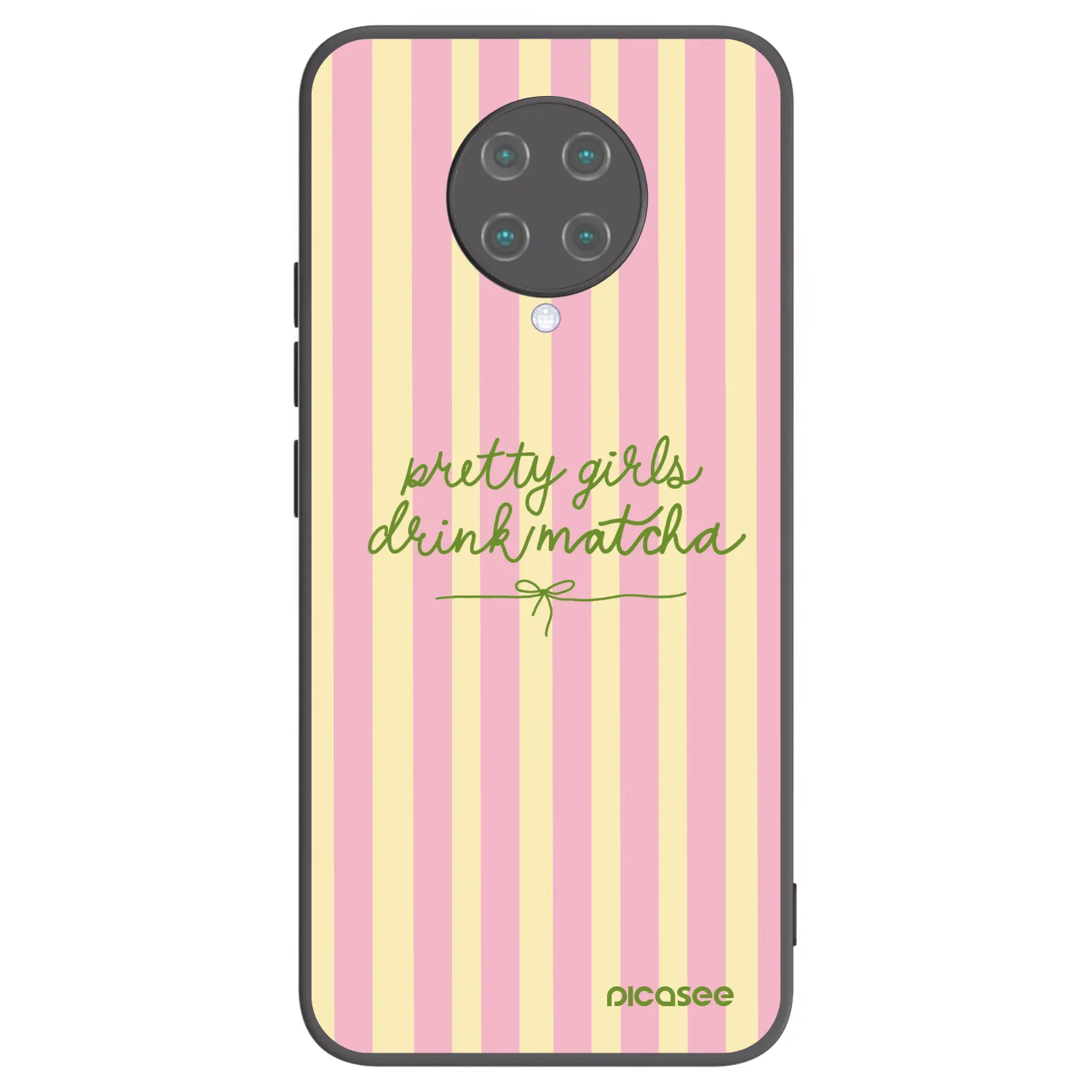 Picasee Xiaomi Poco F2 Pro Hülle - Schwarzes Silikon - Pretty matcha