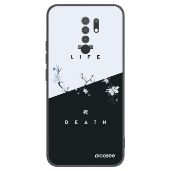 Picasee Xiaomi Redmi 9 Hülle - Schwarzes Silikon - Lebendig - Tot