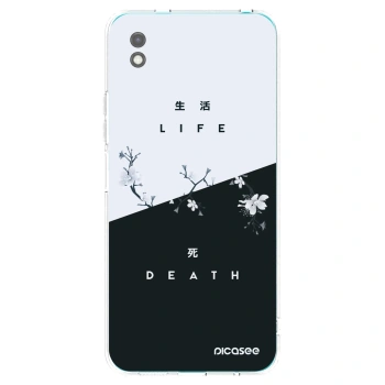 Picasee Xiaomi Redmi 9A Hülle - Schwarzes Silikon - Lebendig - Tot