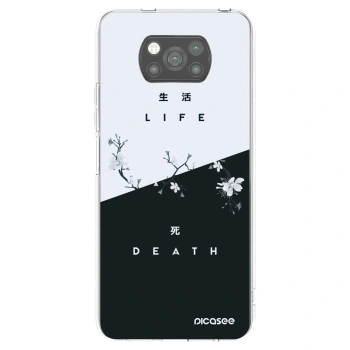 Picasee Xiaomi Poco X3 Hülle - Schwarzes Silikon - Lebendig - Tot