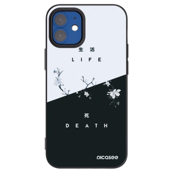 Picasee Apple iPhone 12 mini Hülle - Schwarzes Silikon - Lebendig - Tot