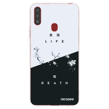 Picasee Samsung Galaxy A20s Hülle - Transparentes Silikon - Lebendig - Tot