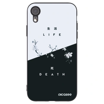 Picasee Apple iPhone XR Hülle - Schwarzes Silikon - Lebendig - Tot