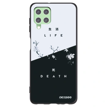 Picasee Samsung Galaxy A22 A225F 4G Hülle - Schwarzes Silikon - Lebendig - Tot
