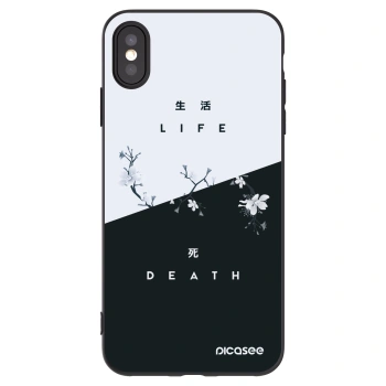 Picasee Apple iPhone XS Max Hülle - Schwarzes Silikon - Lebendig - Tot