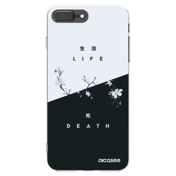 Picasee Apple iPhone 7 Plus Hülle - Transparentes Silikon - Lebendig - Tot