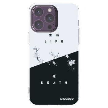 Picasee Apple iPhone 14 Pro Max Hülle - Transparentes Silikon - Lebendig - Tot