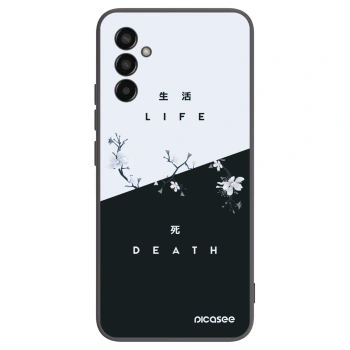 Picasee Samsung Galaxy M13 M135F Hülle - Schwarzes Silikon - Lebendig - Tot