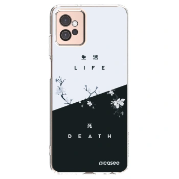 Picasee Motorola Moto G32 Hülle - Transparentes Silikon - Lebendig - Tot