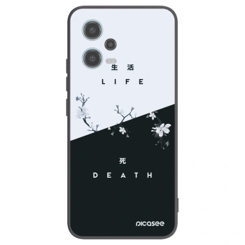 Picasee Xiaomi Redmi Note 12 5G Hülle - Schwarzes Silikon - Lebendig - Tot