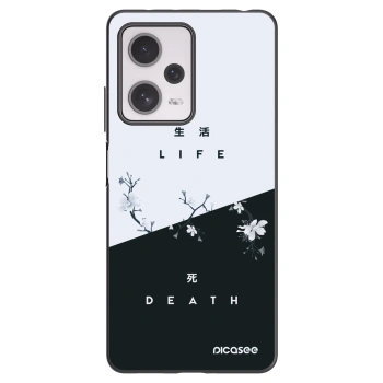 Picasee Xiaomi Redmi Note 12 Pro+ 5G Hülle - Schwarzes Silikon - Lebendig - Tot