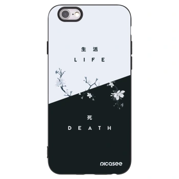 Picasee Apple iPhone 6/6S Hülle - Schwarzes Silikon - Lebendig - Tot