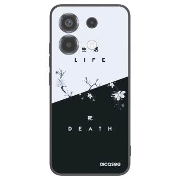 Picasee Xiaomi Poco X6 Hülle - Schwarzes Silikon - Lebendig - Tot