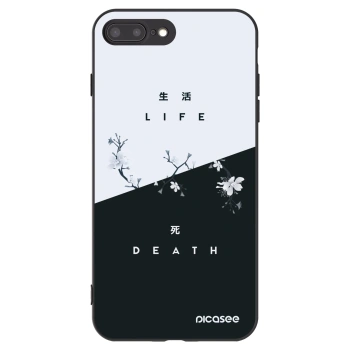 Picasee Apple iPhone 7 Plus Hülle - Schwarzes Silikon - Lebendig - Tot