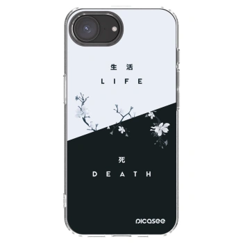 Picasee Apple iPhone 16e Hülle - Transparentes Silikon - Lebendig - Tot
