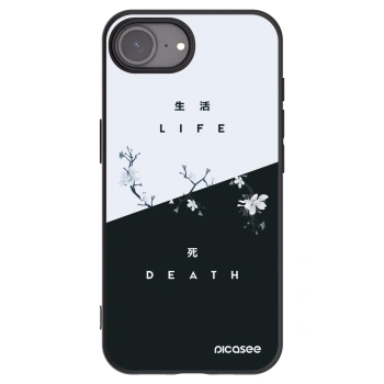 Picasee Apple iPhone 16e Hülle - Schwarzes Silikon - Lebendig - Tot