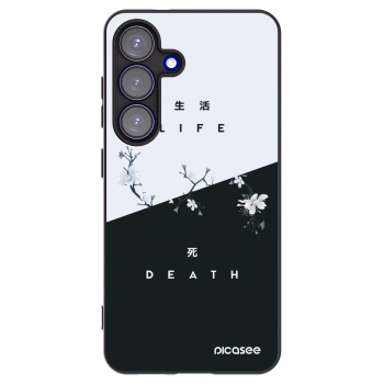 Picasee Samsung Galaxy S25 5G Hülle - Schwarzes Silikon - Lebendig - Tot