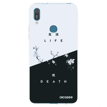 Picasee Huawei Y7 2019 Hülle - Transparentes Silikon - Lebendig - Tot