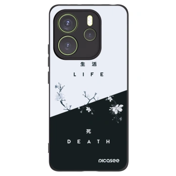 Picasee Xiaomi Redmi Note 14 4G Hülle - Schwarzes Silikon - Lebendig - Tot