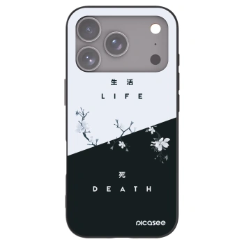 Picasee Apple iPhone 17 Pro Hülle - Schwarzes Silikon - Lebendig - Tot