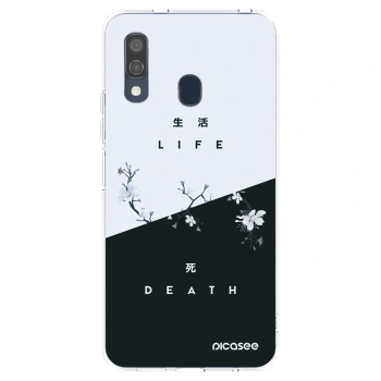 Picasee Samsung Galaxy A40 A405F Hülle - Transparentes Silikon - Lebendig - Tot