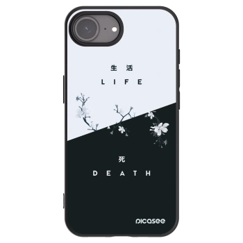 Picasee Apple iPhone 17e Hülle - Schwarzes Silikon - Lebendig - Tot