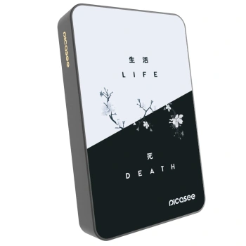Picasee Powerbank mit MagSafe 10 000 mAh Grau - Lebendig - Tot