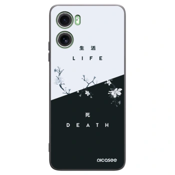 Picasee Motorola Moto G06 Hülle - Schwarzes Silikon - Lebendig - Tot