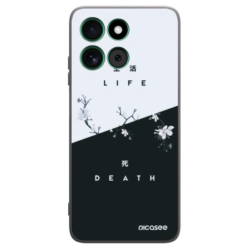 Picasee Motorola Moto G57 Power Hülle - Schwarzes Silikon - Lebendig - Tot