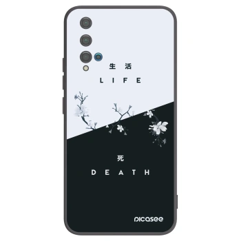 Picasee Huawei Nova 5T Hülle - Schwarzes Silikon - Lebendig - Tot