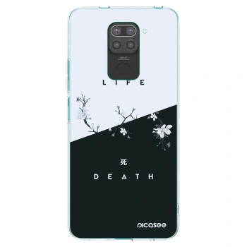 Picasee Xiaomi Redmi Note 9 Hülle - Schwarzes Silikon - Lebendig - Tot