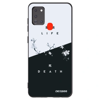 Picasee Samsung Galaxy A21s Hülle - Schwarzes Silikon - Lebendig - Tot