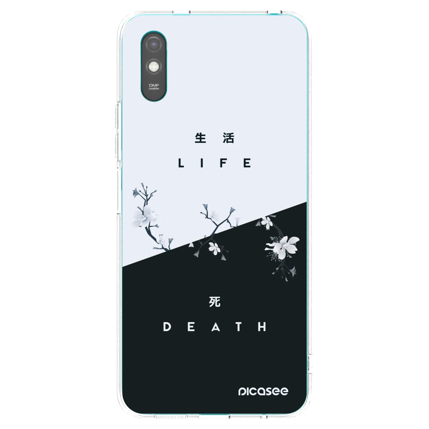 Picasee Xiaomi Redmi 9A Hülle - Transparentes Silikon - Lebendig - Tot